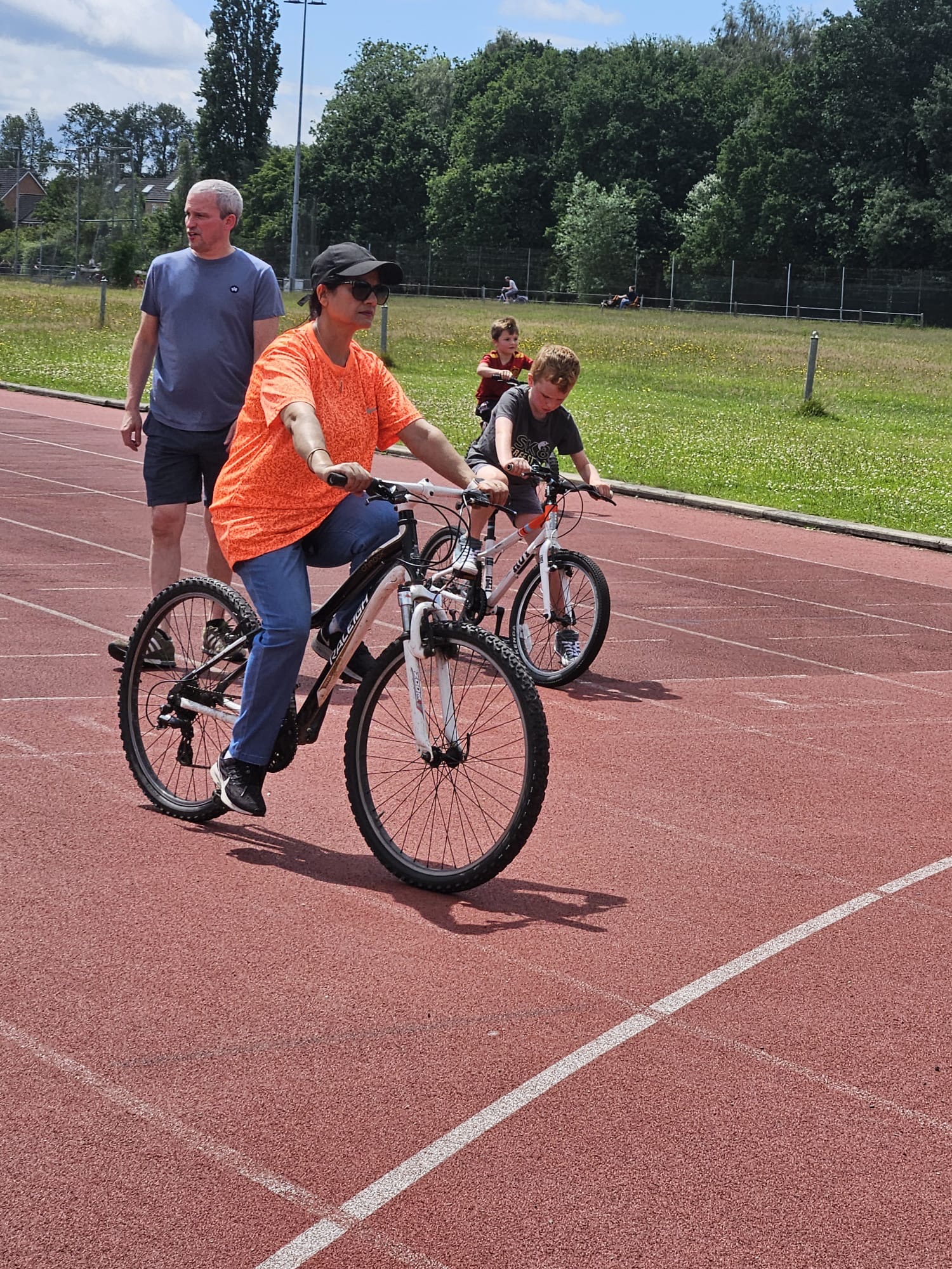 image of attendees cycling
