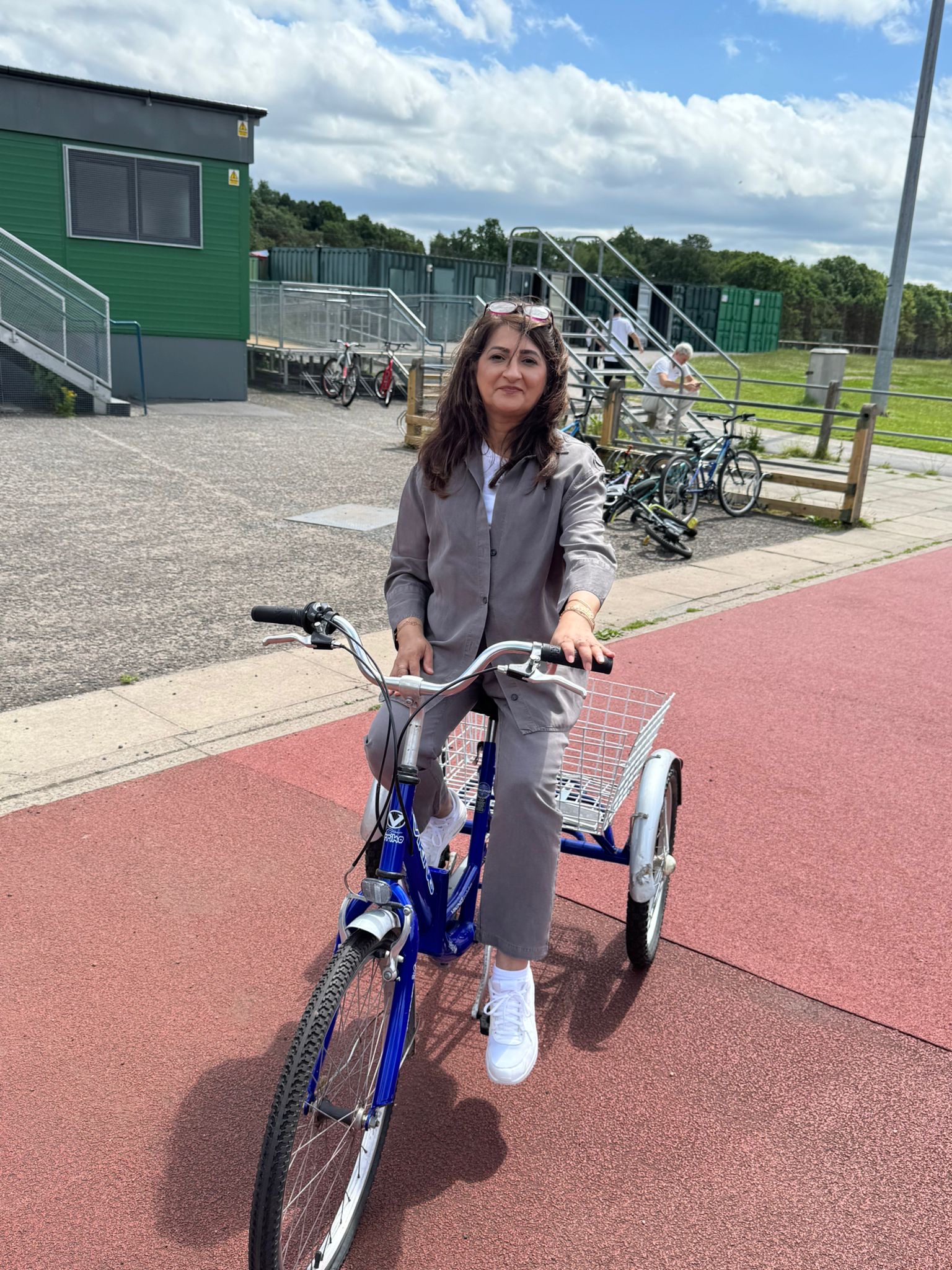 image of attendees cycling